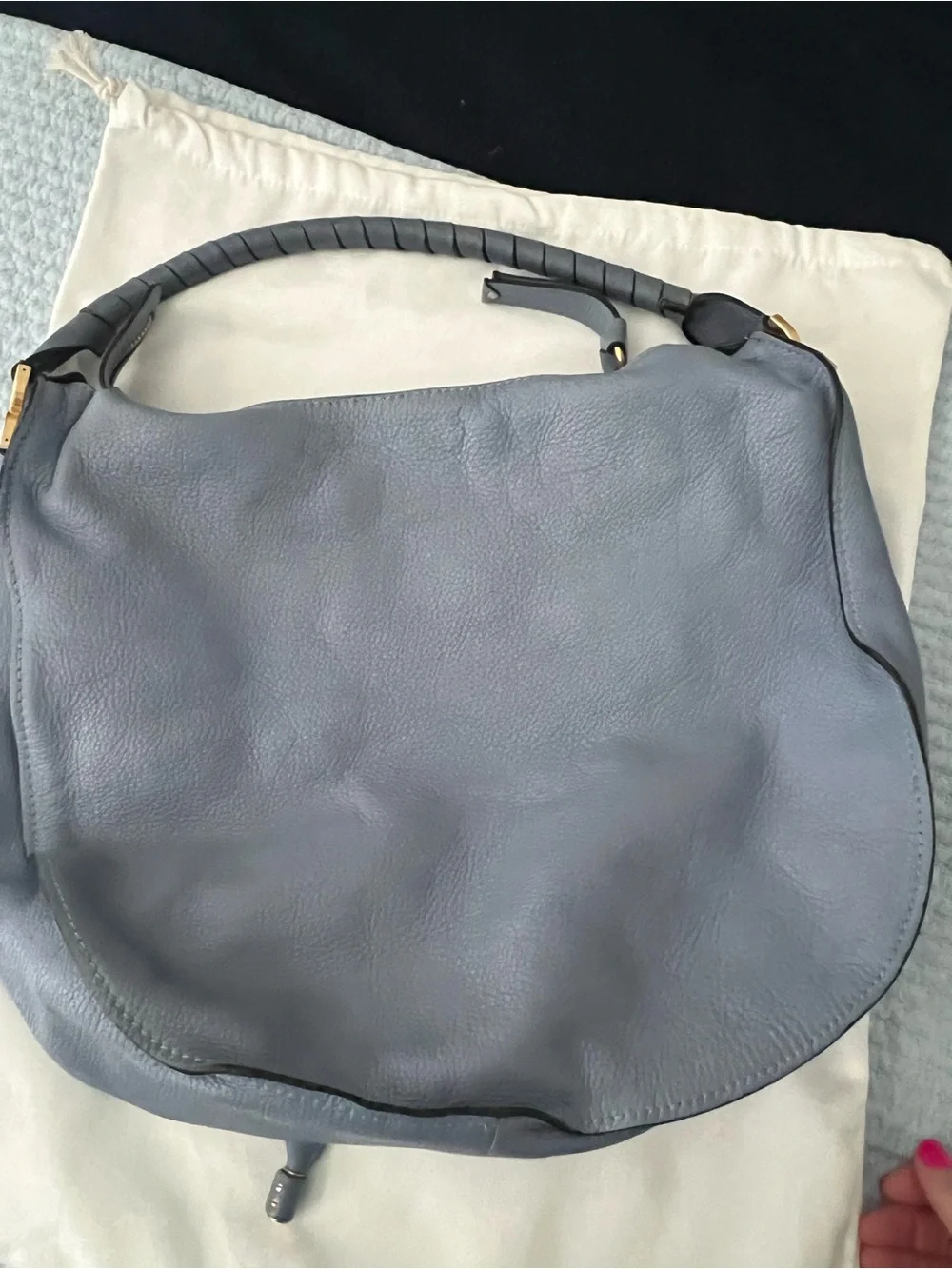 Chloe Marcie Large Hobo in Washed Blue